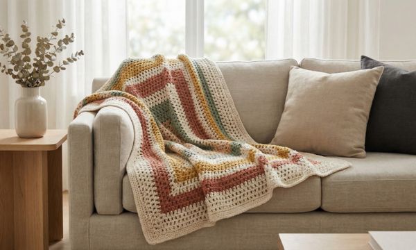 Make your Knitted Blanket for the Living Room